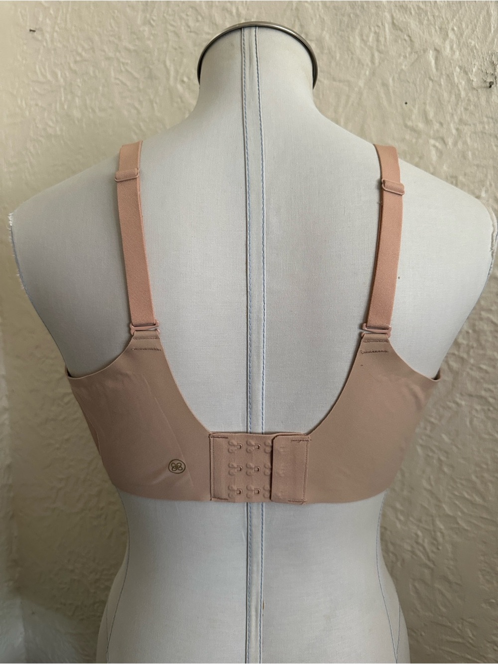 Honeylove CrossOver Wireless Bra Nude Beige Mesh Large - Picture 4 of 5
